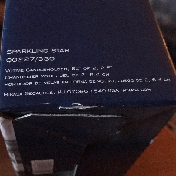SOLD Mikasa sparkle candle holders - Picture 4 of 4